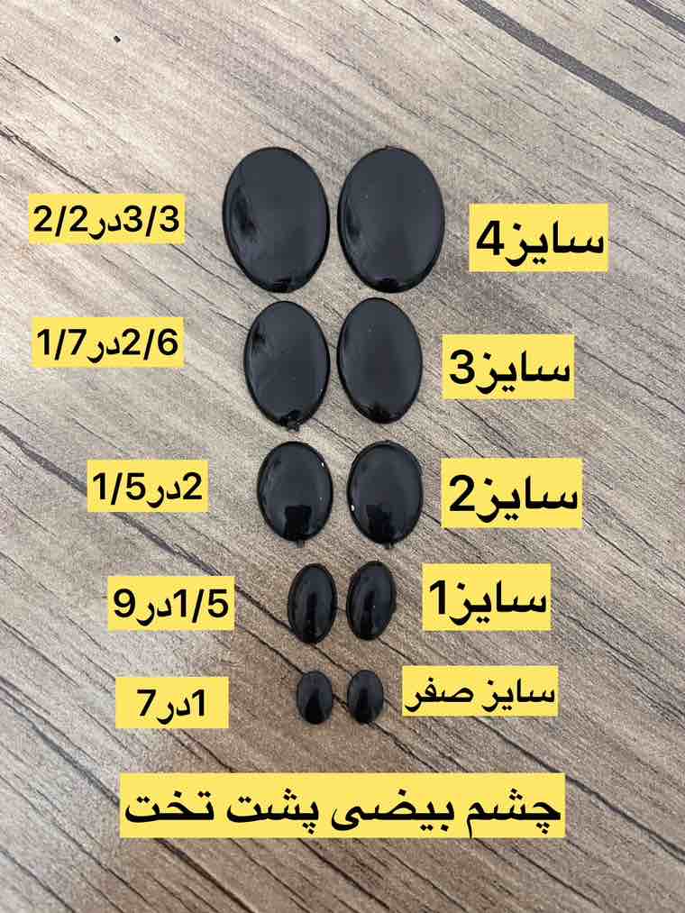 چشم پشت تخت بیضی 